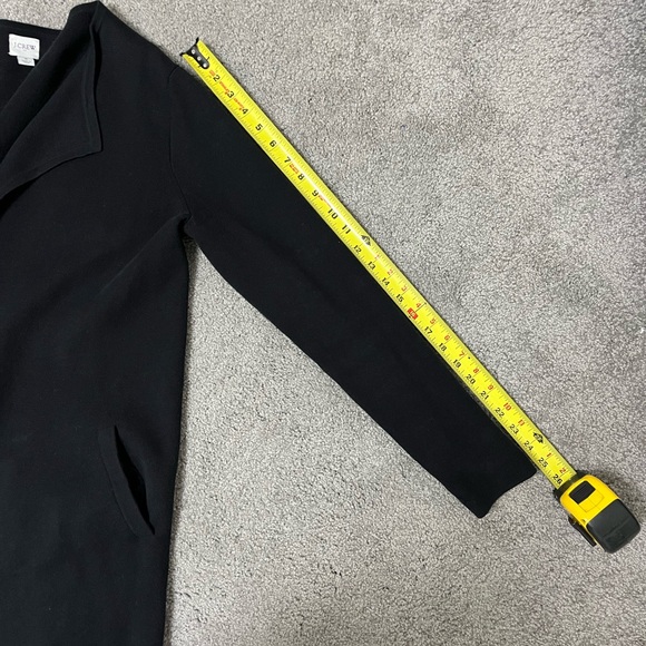 Jcrew Factory long sweater blazer open front cardigan black size small - Picture 6 of 9